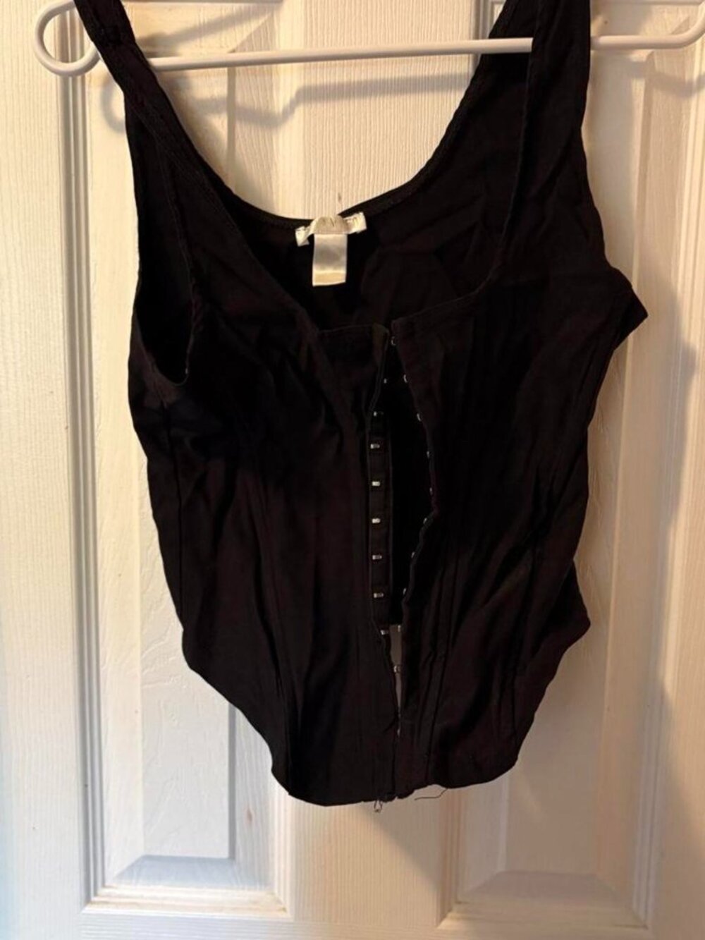 revamped black corset top